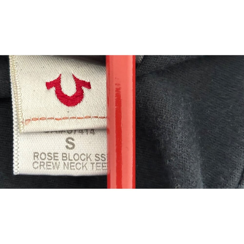 True Religion Rose Graphic T-Shirt Small Crew Neck Streetwear Festival Boho Rock - Picture 5 of 16